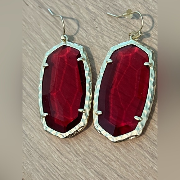 Kendra Scott Jewelry - Kendra Scott Ruby Red and Gold Drop Earrings